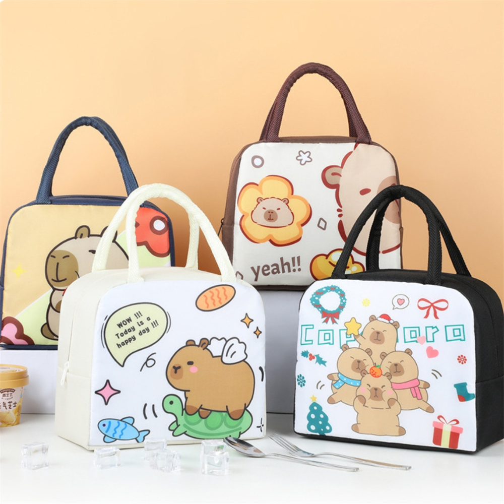 Cartoon Capybara Lunch Bag Ins - Tote Bag Sublimation recension och pris