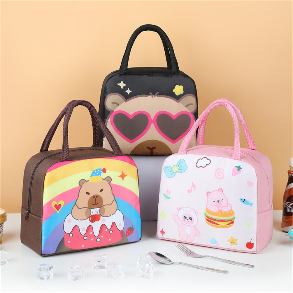 Cartoon Capybara Lunch Bag Ins - Tote Bag Sublimation recension och pris