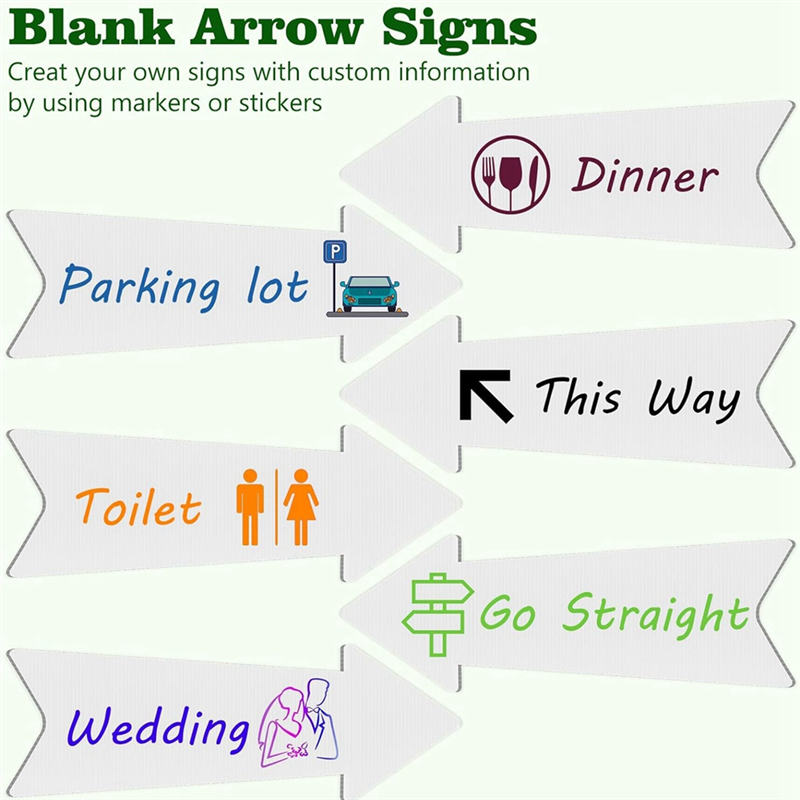 HRBAJ-Directional Arrows Signs - Yard Sign Blank recension och pris