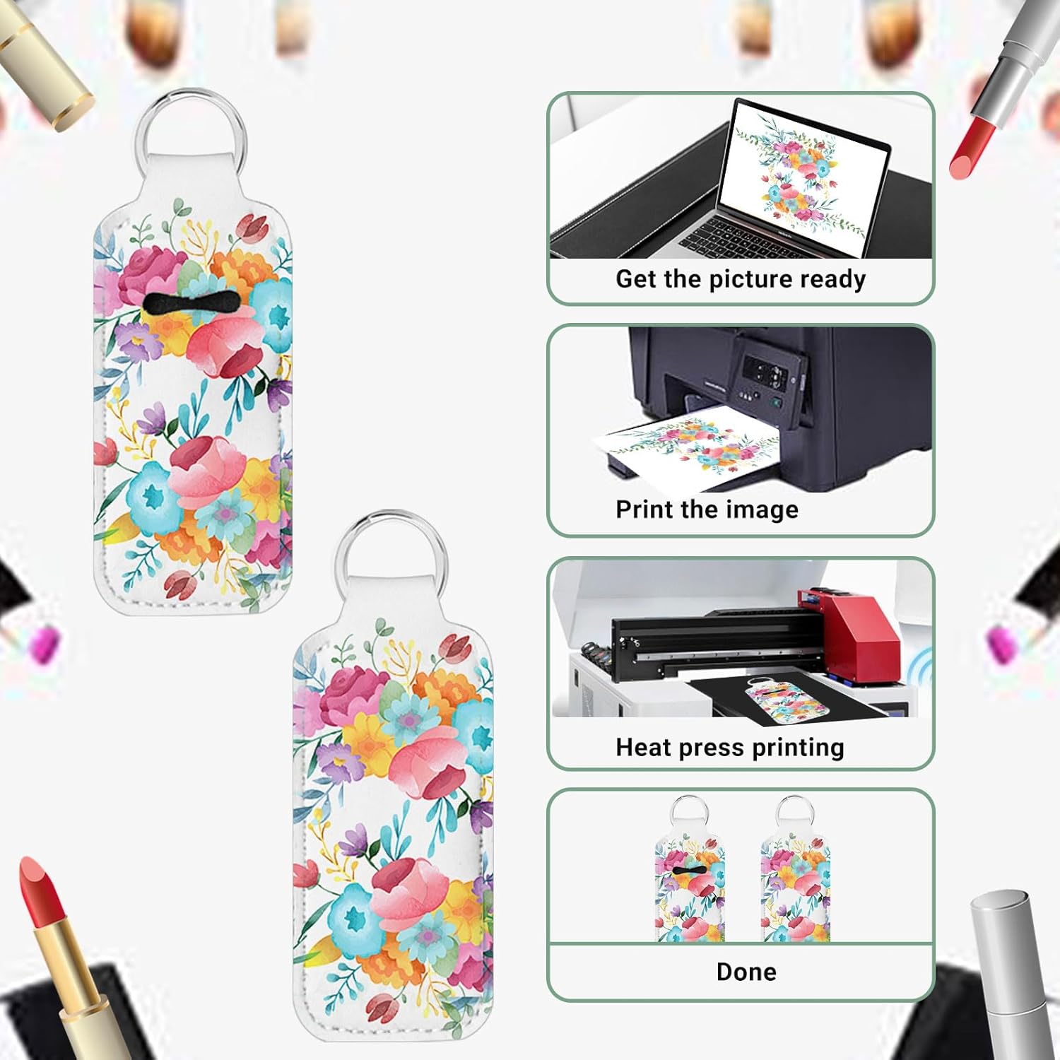 10 Pcs Sublimation Lipstick Ho - Puzzle Blank White recension och pris