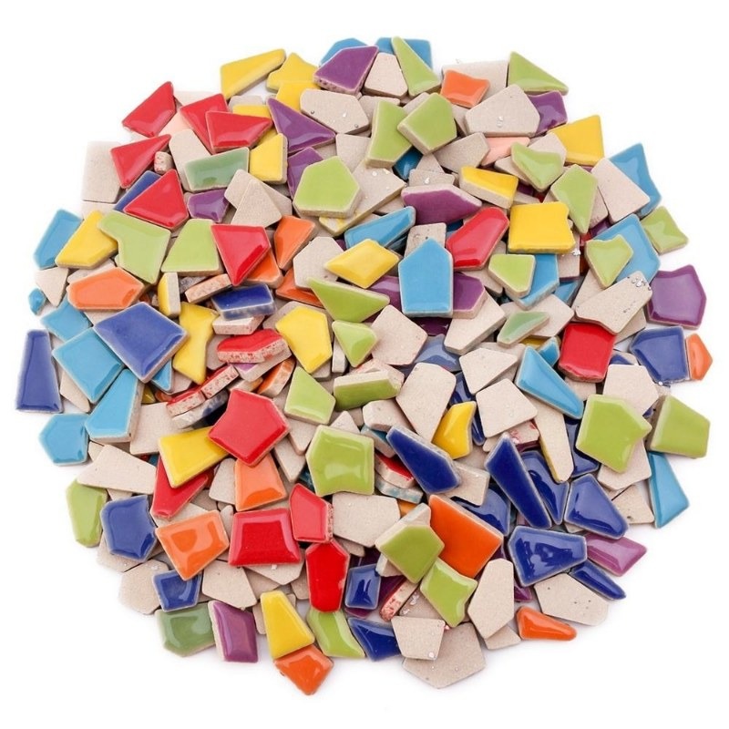 100g Randomly Mixed Colors DIY - Ceramic Tile Blank recension och pris