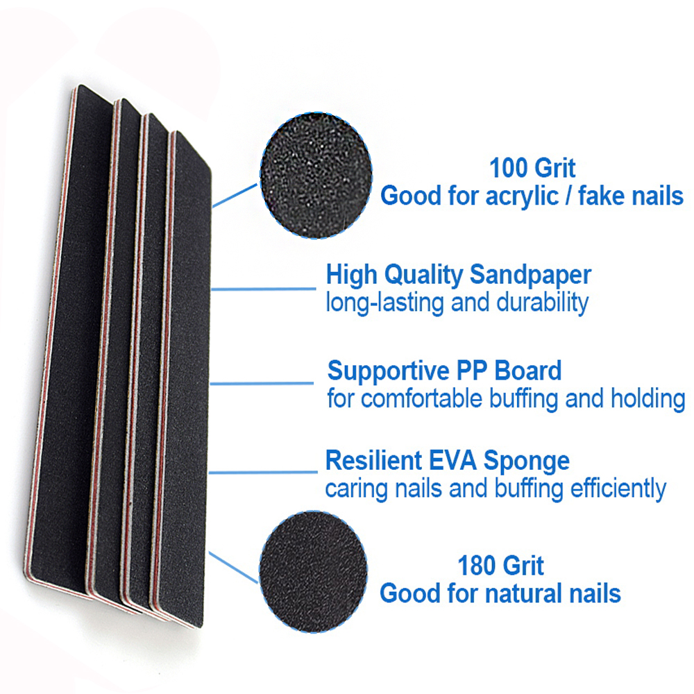 4pcs Professional Nail Files D - Photo Acrylic Block recension och pris