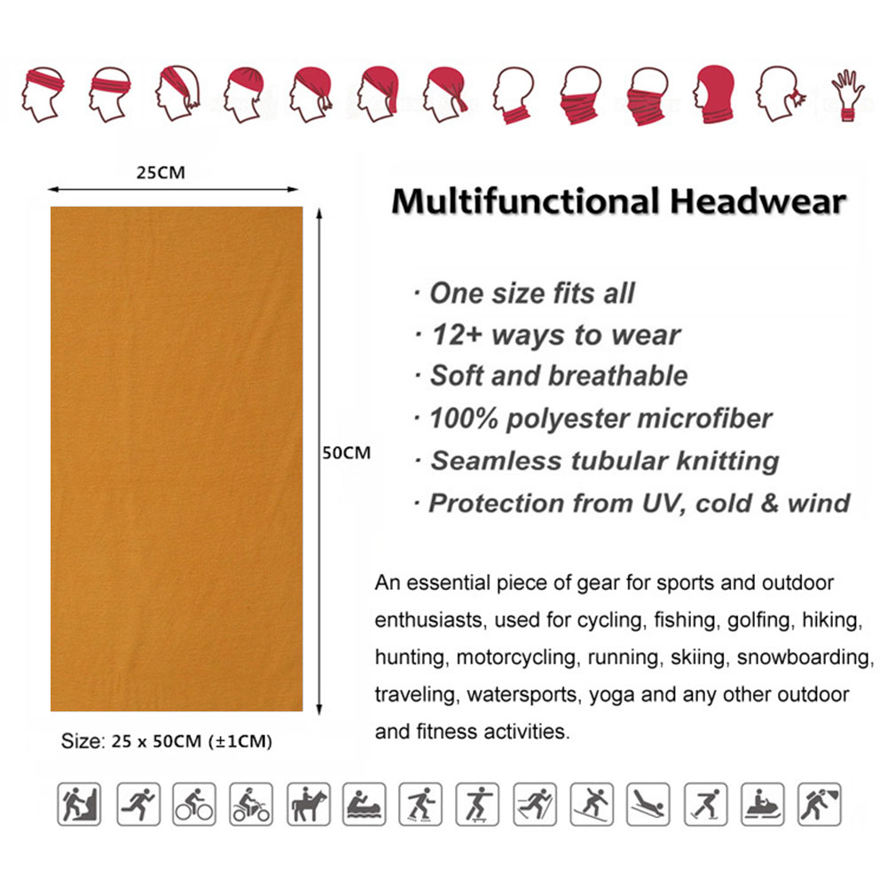 55 Solid Colors Outdoor Sports - Bandana Blank White recension och pris