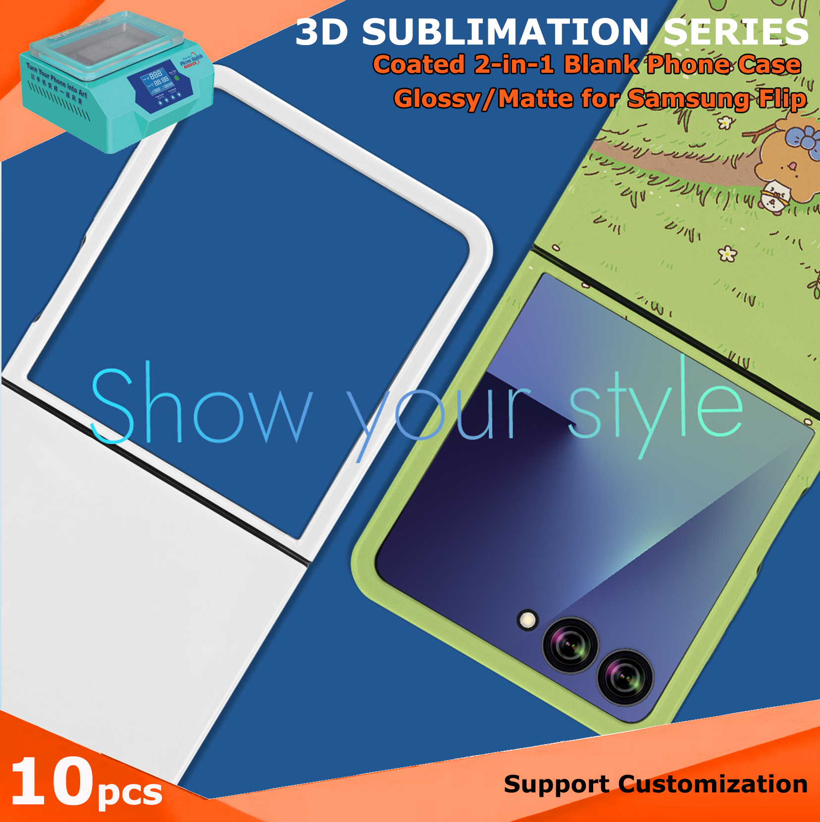 Fonlyu 10pcs Coated 2 in 1 Bla - Phone Case Blank Print recension och pris