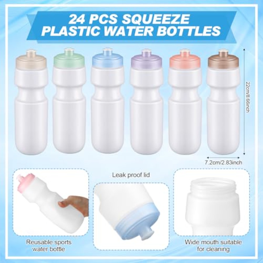 24 Pcs Sports Water Bottles Bu - Water Bottle Blank recension och pris