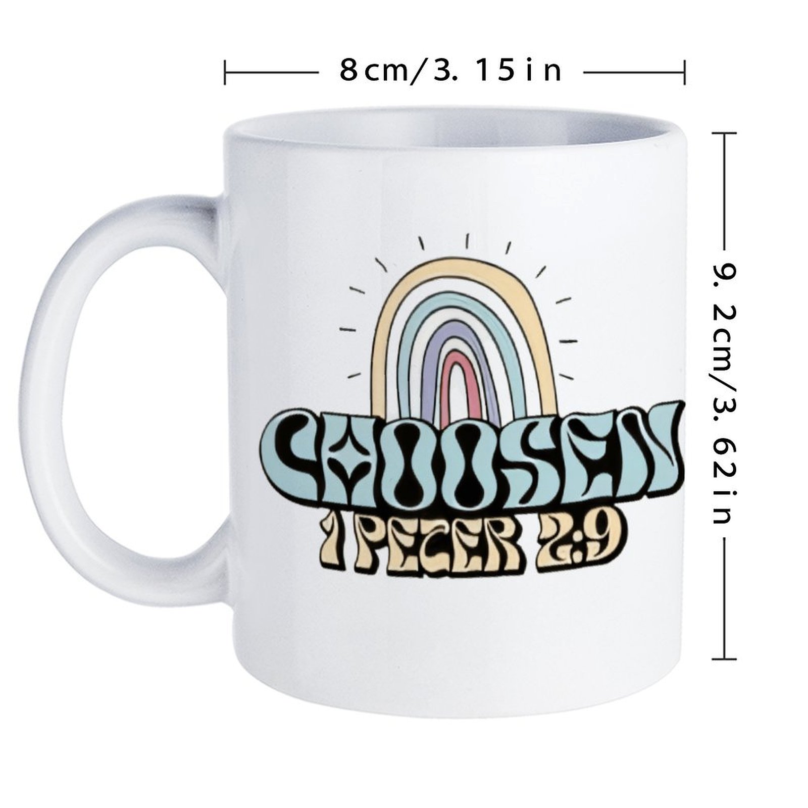 A Rainbow And A Rainbow With T - Sublimation Mug White recension och pris