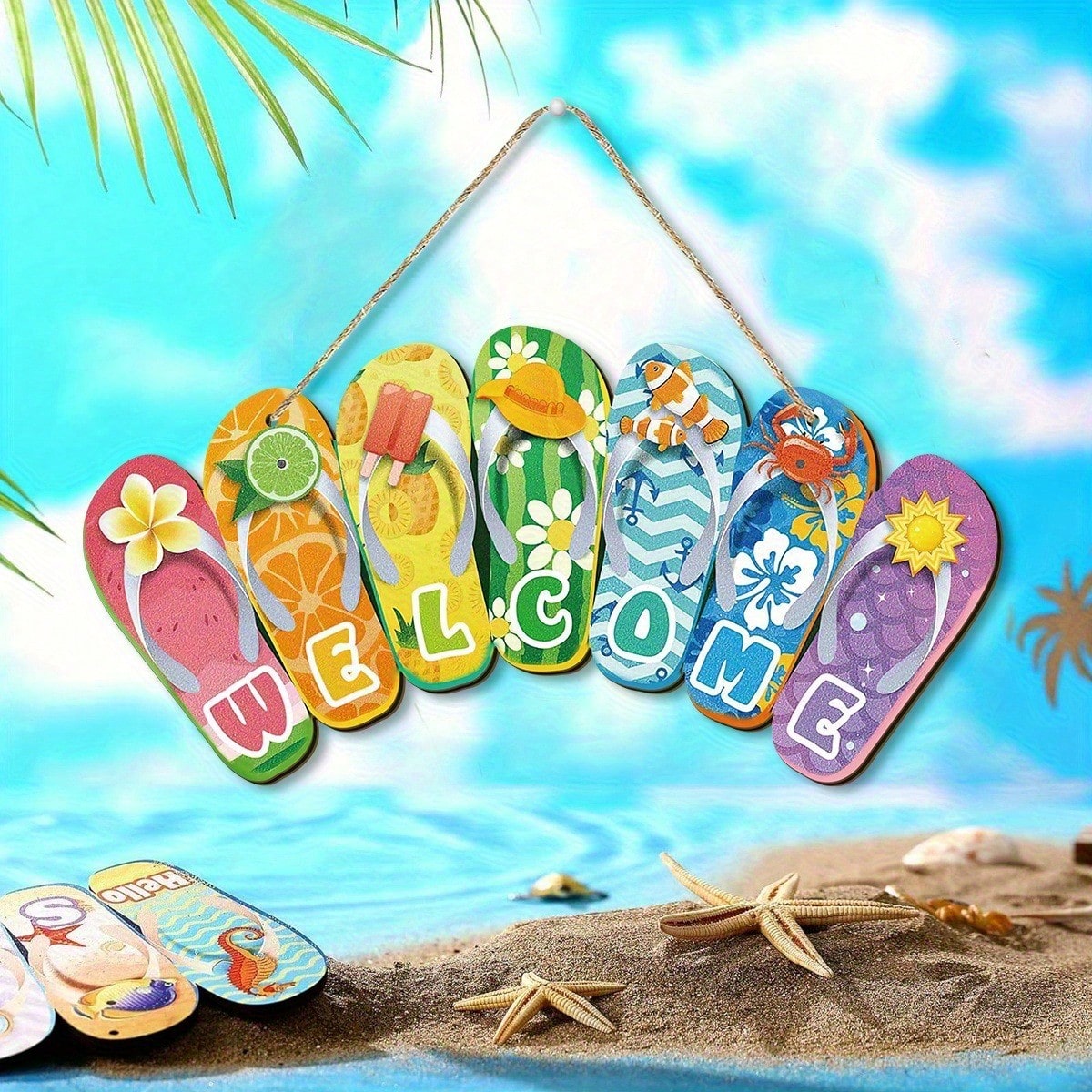 Hello Summer Felt Slippers Doo - Yard Sign Blank recension och pris