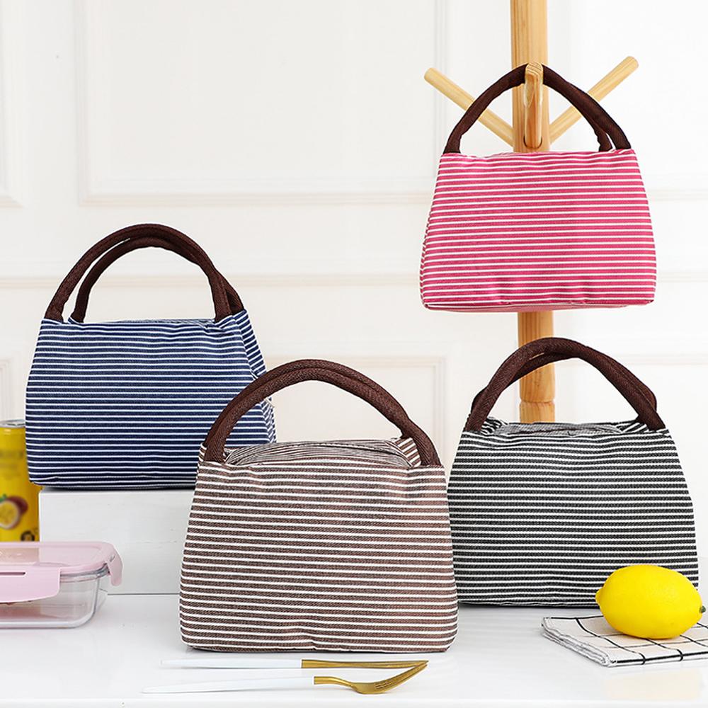 Striped Insulated Lunch Bag Po - Tote Bag Sublimation recension och pris
