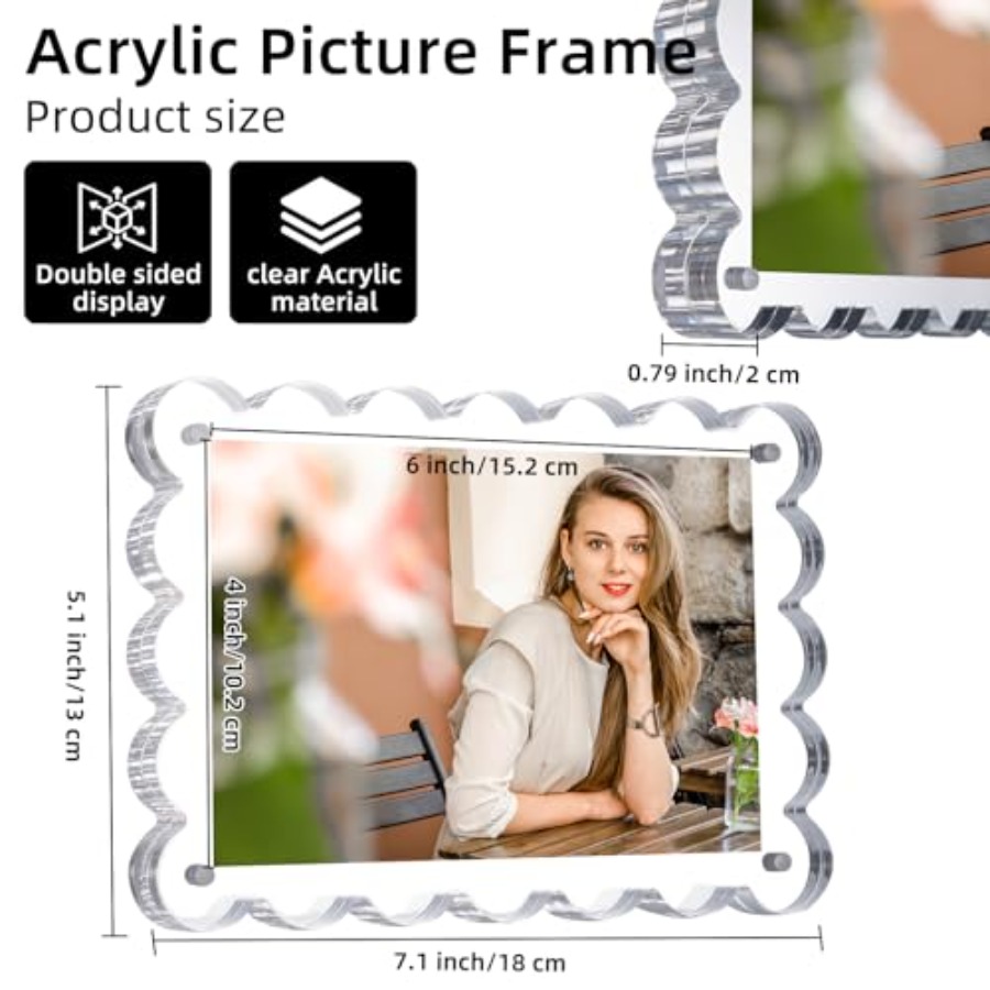 3 Pack Acrylic Picture Frame.  - Photo Acrylic Block recension och pris