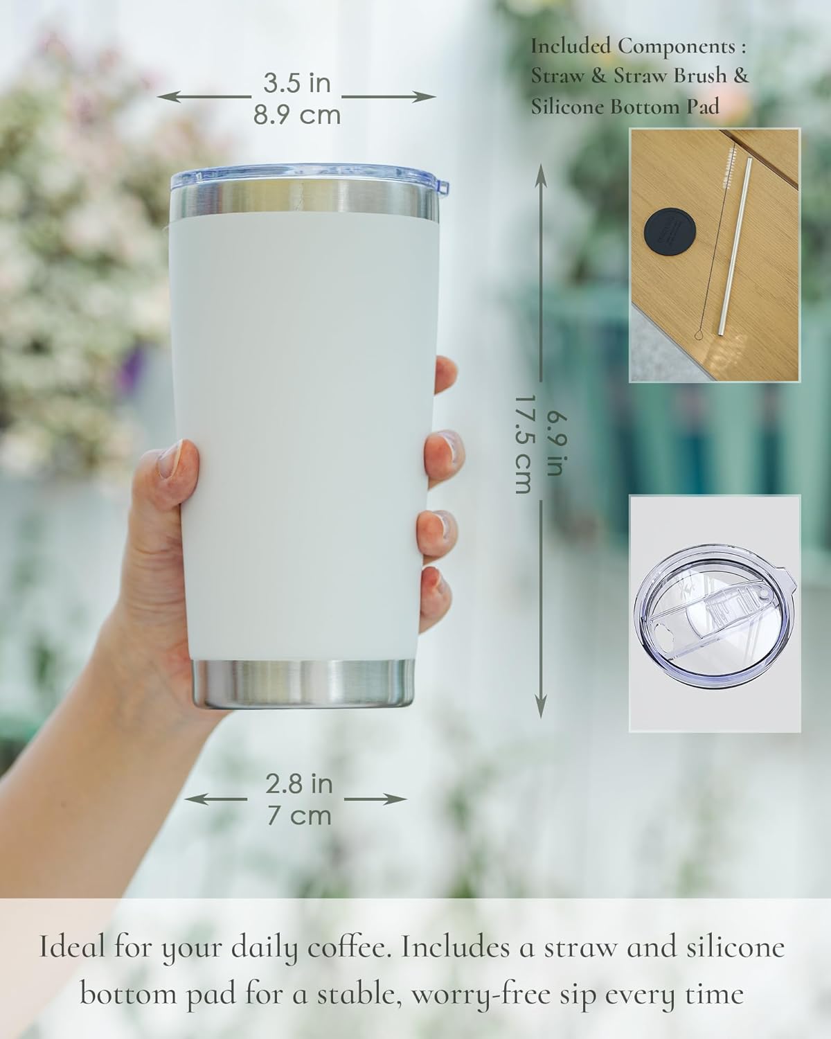 20oz Leakproof Travel Coffee T - Tumbler 20Oz White recension och pris