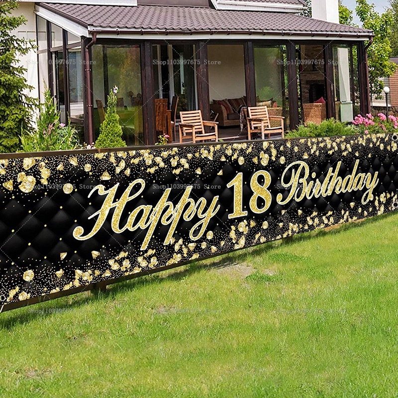 Happy 18th Birthday Banner Dec - Yard Sign Blank recension och pris
