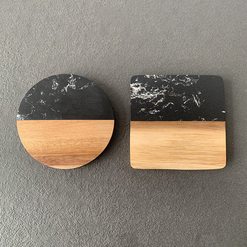 Marble Coaster Wood Stitching  - Coaster Sublimation Blank recension och pris