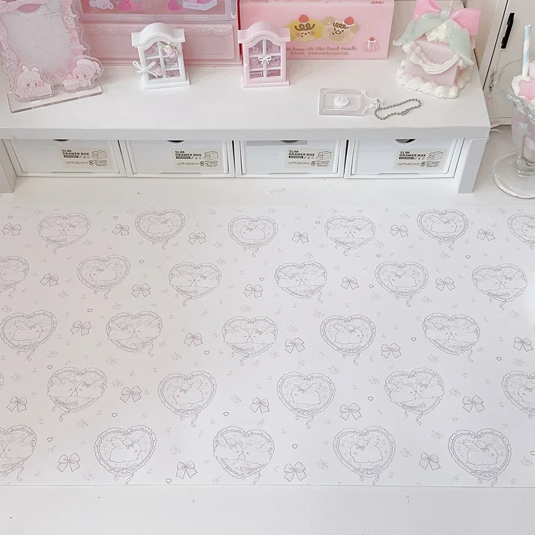 Kawaii Pink Rabbit Leather Des - Mouse Pad Blank Sublimation recension och pris