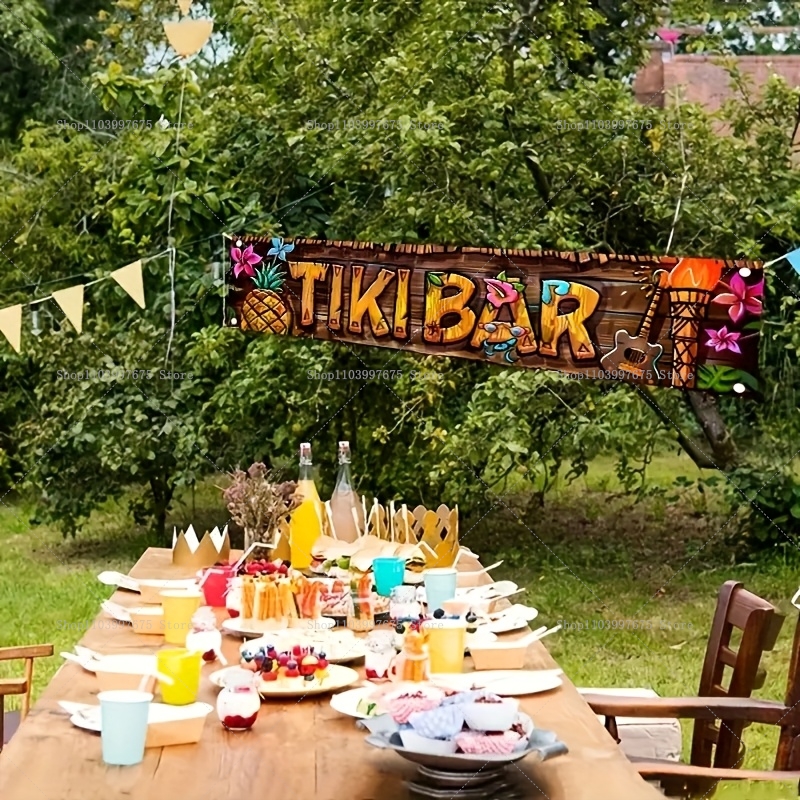 Tiki Bar Banner Tropical Hawai - Yard Sign Blank recension och pris