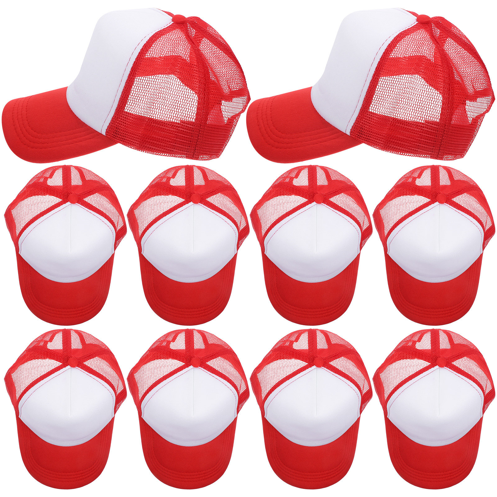 10Pcs DIY Blank Mesh Baseball  - Hat Sublimation Blank recension och pris